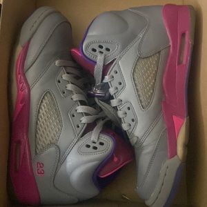 Air Jordan 5 Retro GS - Teal/Pink-Purple